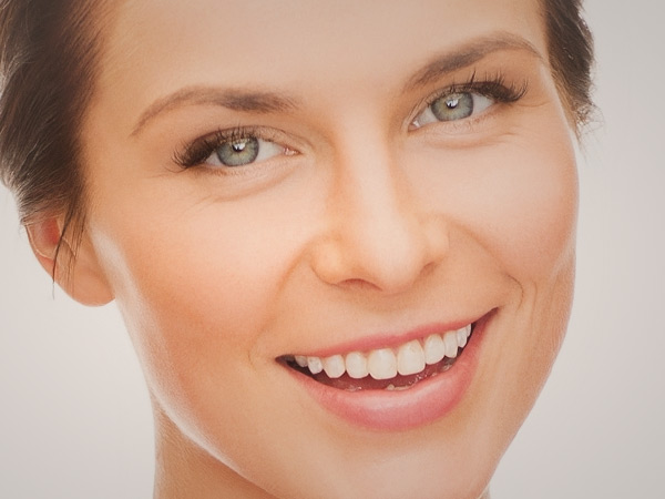 a close-up of a woman's face